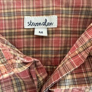 Steven Alan Patterned Reverse Seam Button-Down Shirt (M)